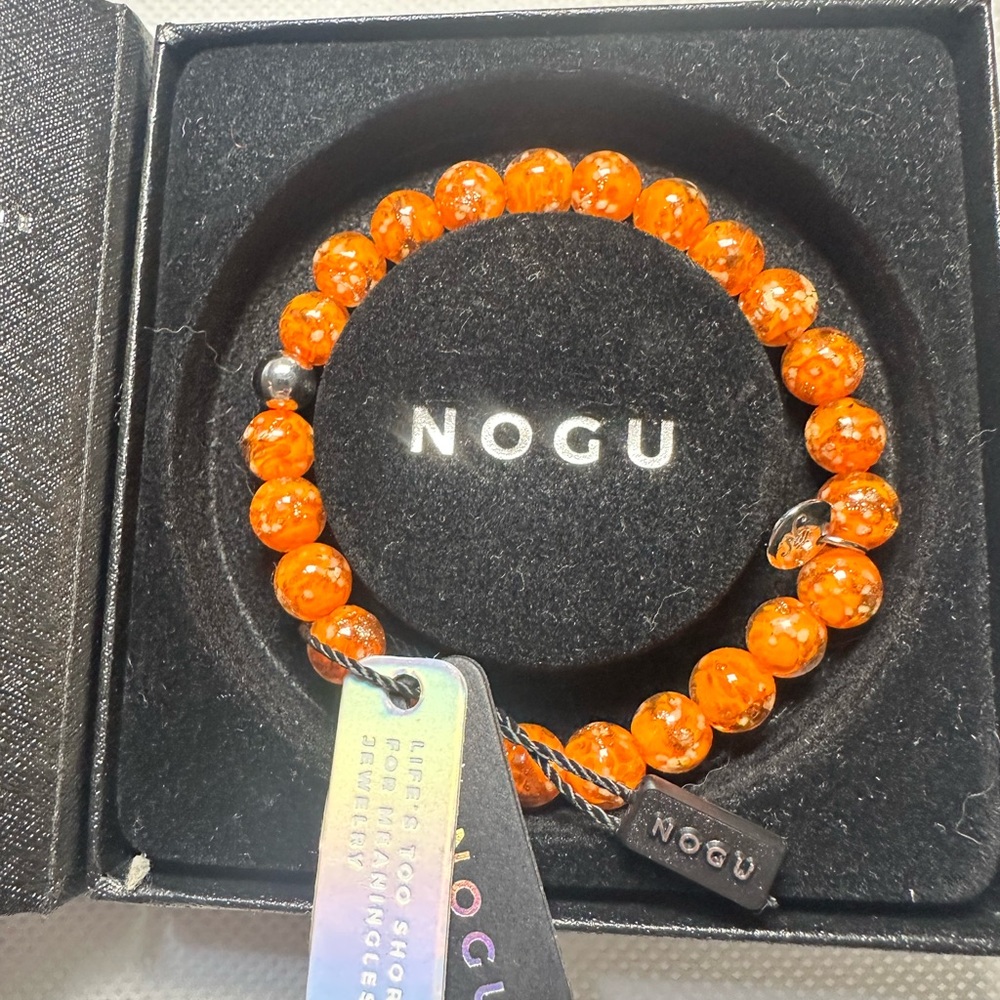 Orange Beaded Bracelet